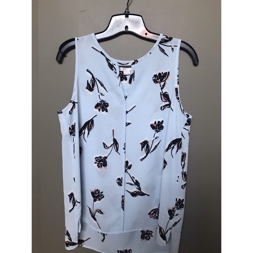 Keyhole Floral sleeveless top